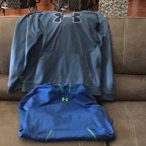 EUC Under Armour blue hoodies